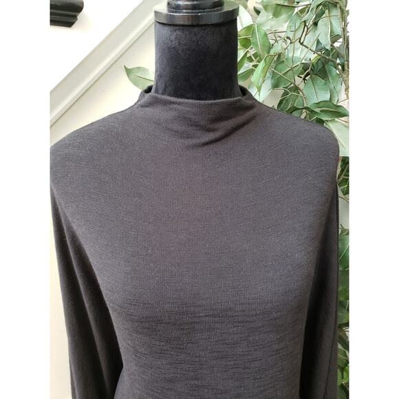 Express Sweater Dress Womens Small Black Stretch Long Sleeve Turtleneck Pullover - Picture 9 of 12